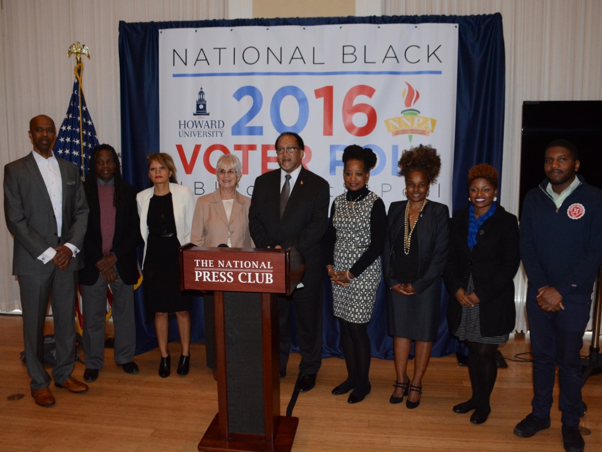 The National Newspaper Publishers Association and Howard University held a press conference to release the National Black Voter Poll at the National Press Club on Monday, Nov. 1 in Northwest. /Photo by Roy Lewis