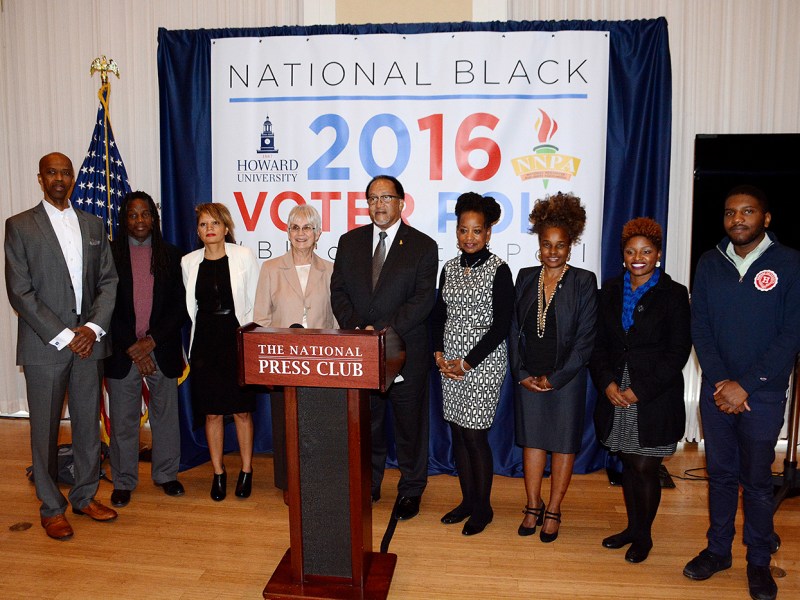 The National Newspaper Publishers Association and Howard University hold a press conference at the National Press Club in northwest D.C. on Nov. 1 to release the results of the National Black Voter Poll. Photo by Roy Lewis