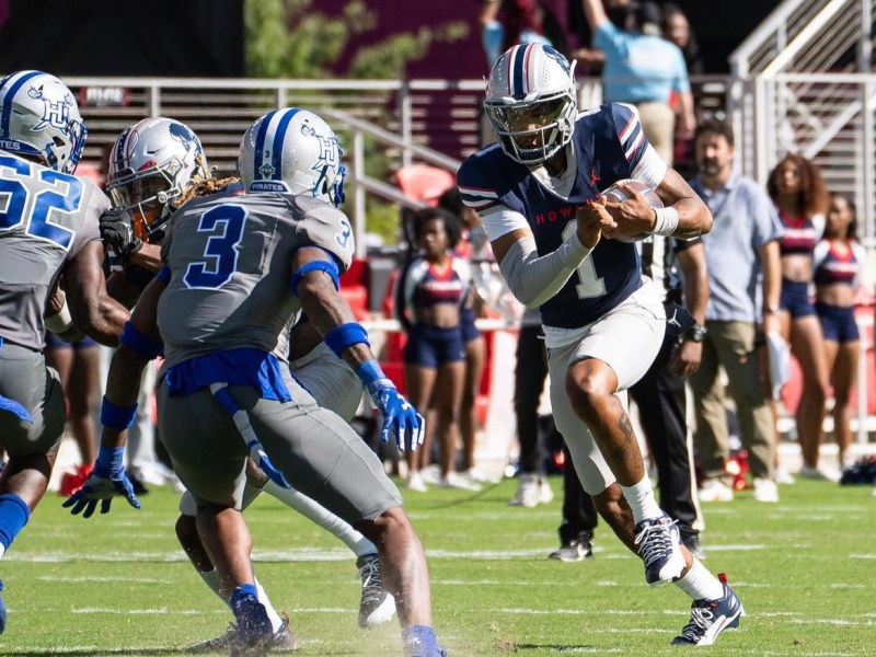 Hampton University defeated Howard University 35-34 in the Truth and Service Classic on Sept. 16. (Abdullah Konte/The Washington Informer)