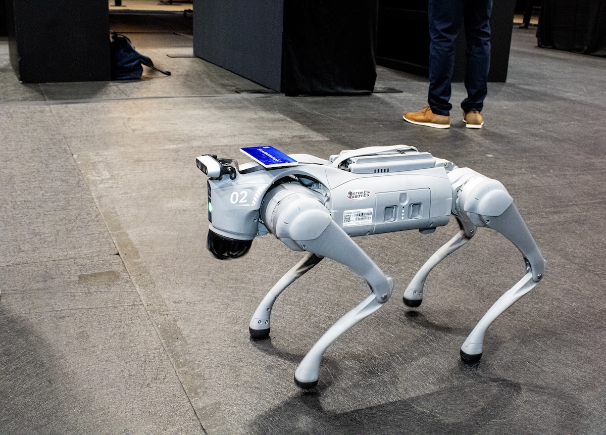 RED, the robotic dog, was one of the gadgets featured at the Verizon Business Innovation Session on Sept. 17. (Cleveland Nelson/The Washington Informer)