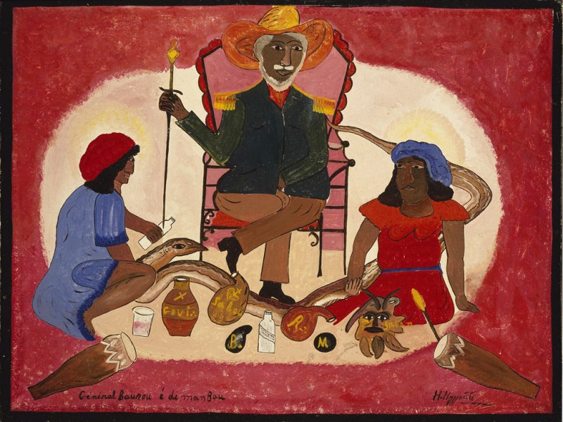 Hector Hyppolite’s "General Baubou and the Mambo" (1948) is featured in "Revolutions: Arts from the Hirshhorn Collection, 1860-1960" at the Hirshhorn Museum and Sculpture Garden. (Courtesy of Lee Stalsworth, Hirshhorn Museum and Sculpture Garden)
