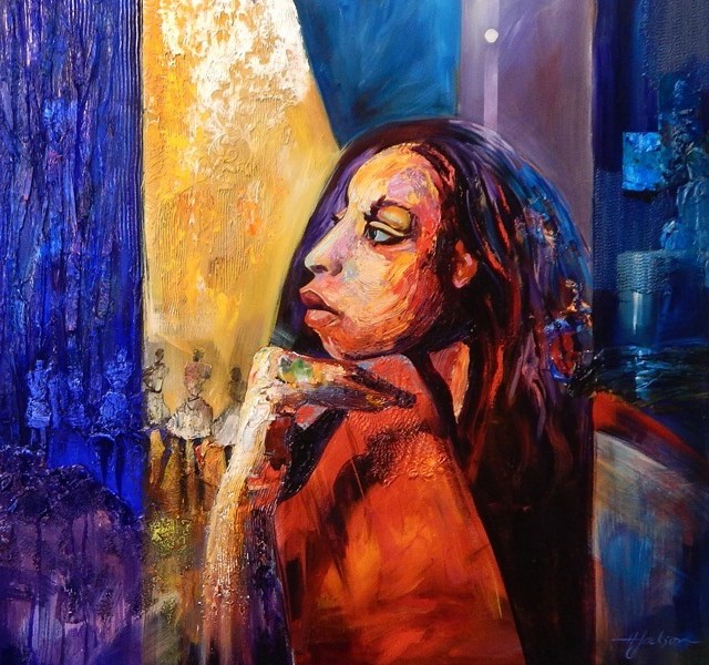 In "American Saga" by Hubert Jackson, expressive brushstrokes and bold use of color evoke a strong sense of emotions and experience. (Courtesy photo)