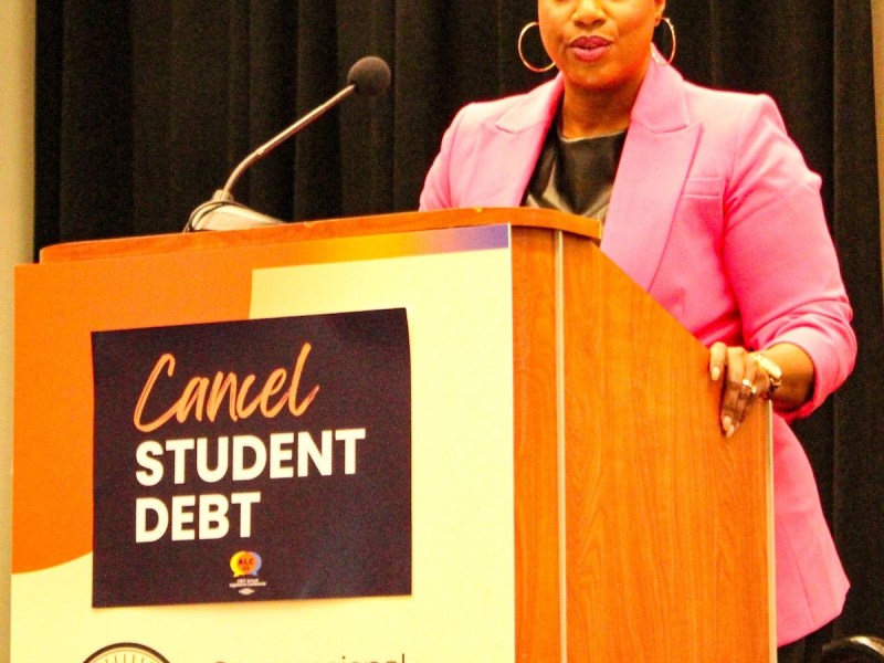 **FILE** Massachusetts Democratic Rep. Ayanna Pressley is one of the congressional leaders who has joined the Stop Project 2025 Task Force. (Robert R. Roberts/The Washington Informer)
