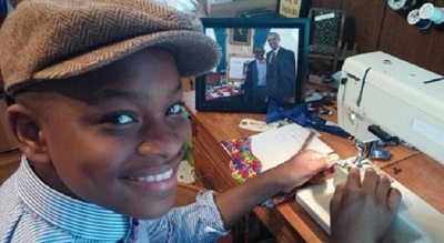 Moziah Bridges, a 13-year-old from Memphis, runs his own handmade bow-tie company. (Courtesy of Mo's Bows