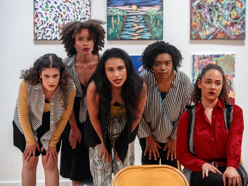 Actresses display faces and facets of critically acclaimed poet June Jordan. (Courtesy of Theater Alliance)