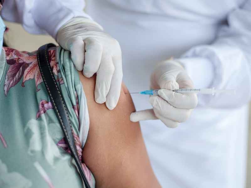 person getting vaccinated